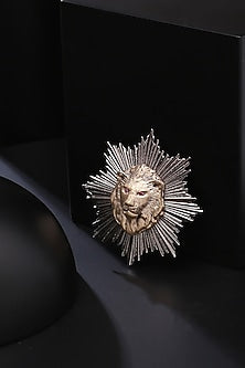 Dual Toned Lion Brooch