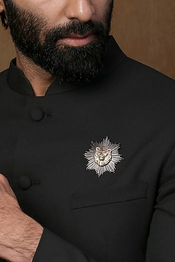 Dual Toned Lion Brooch