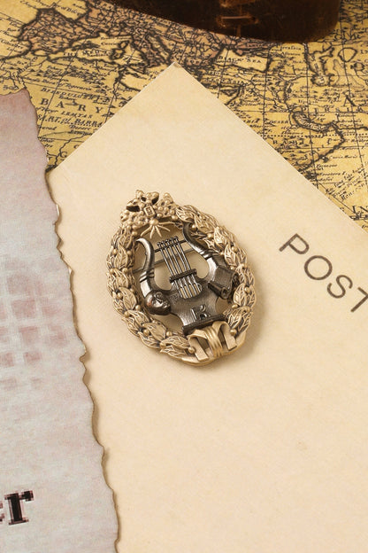 Dual Toned Russian Badge Brooch