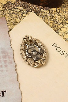 Dual Toned Russian Badge Brooch