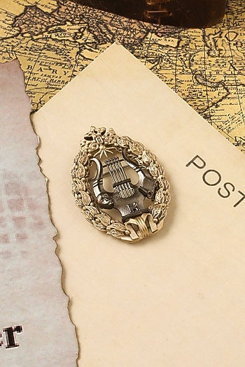 Dual Toned Russian Badge Brooch