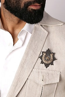 Dual Toned Kotinos Star Brooch
