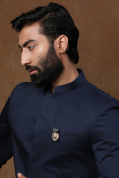 Dual Toned Royal Lion Brooch