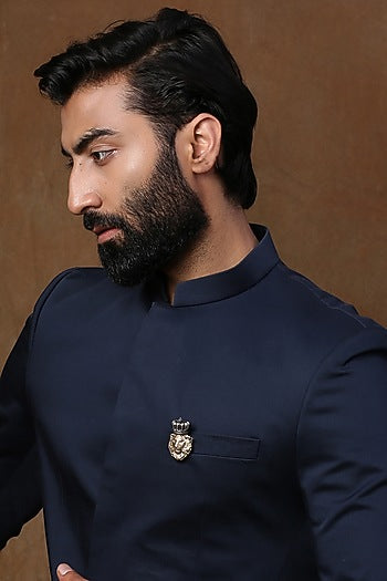 Dual Toned Royal Lion Brooch