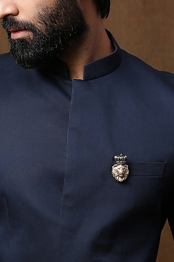 Dual Toned Royal Lion Brooch