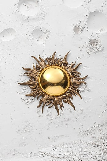 Dual Toned Sun-Fire Brooch