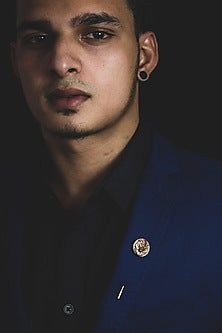 Dual Tone Finish Brass Brooch With Lapel Pin