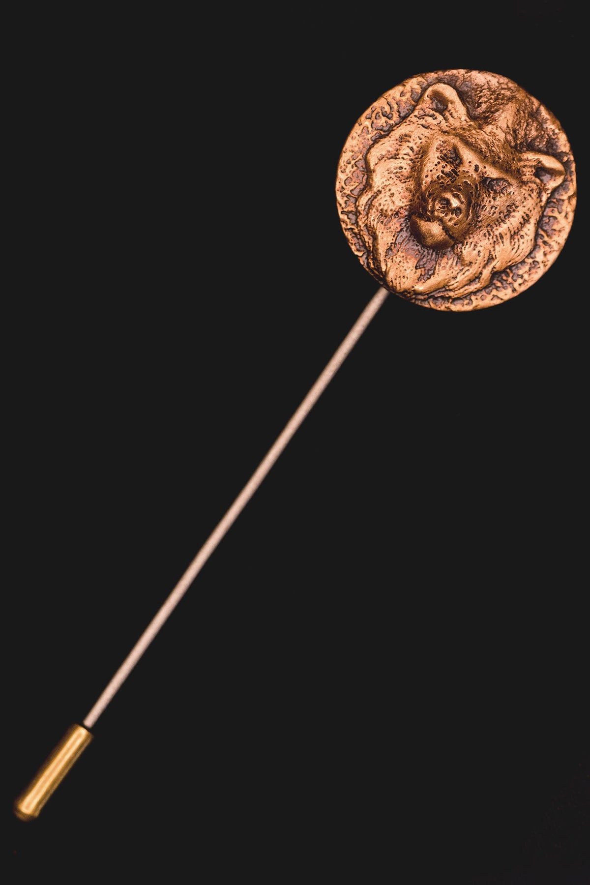 Dual Tone Finish Brass Brooch With Lapel Pin