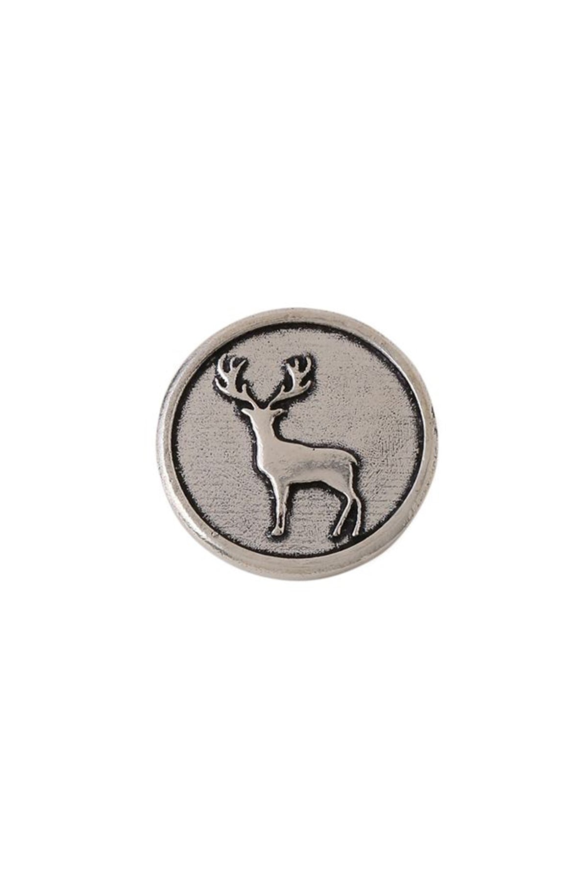 Dark Grey Daring Deer Buttons (Set of 5)