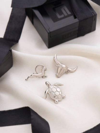 Silver Brass Brooch (Set of 3)