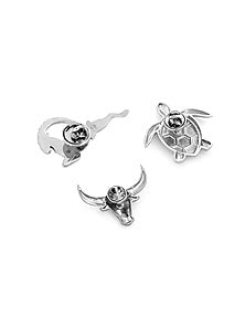 Silver Brass Brooch (Set of 3)