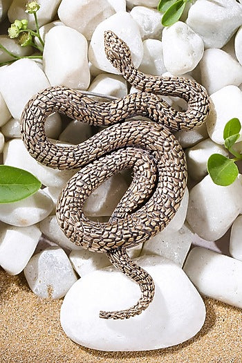 Antique Gold Finish Slytherin Brooch