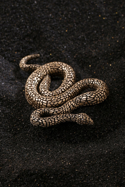 Antique Gold Finish Slytherin Brooch