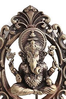 Gold Brass Ganesha Brooch