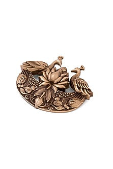 Antique Gold Finish Bird Of India Brooch