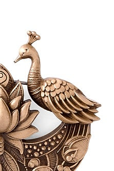 Antique Gold Finish Bird Of India Brooch