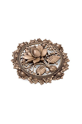 Antique Gold Brass Flower Of Life Brooch