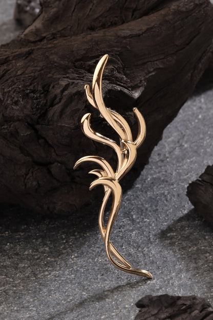 Antique Gold Brass Brooch