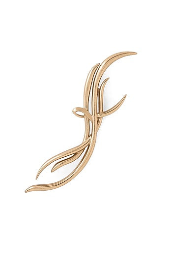 Antique Gold Brass Brooch