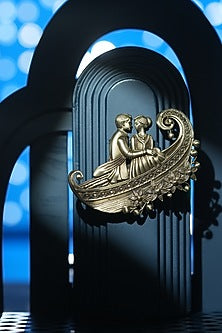 Oxidised Antique Gold Brass Brooch