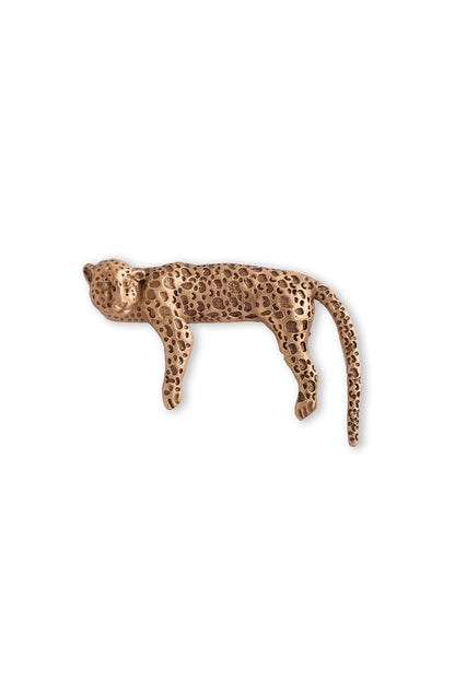 Antique Gold Brass Leopard Brooch