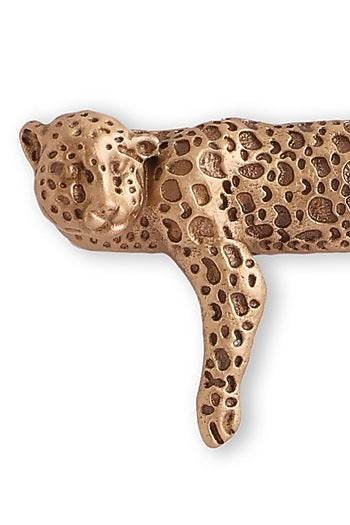 Antique Gold Brass Leopard Brooch