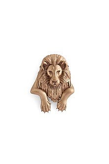 Antique Gold Brass Thronekeeper Brooch