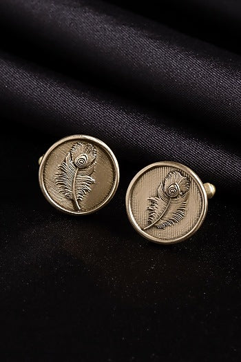 Antique Gold Brass Brooch Set
