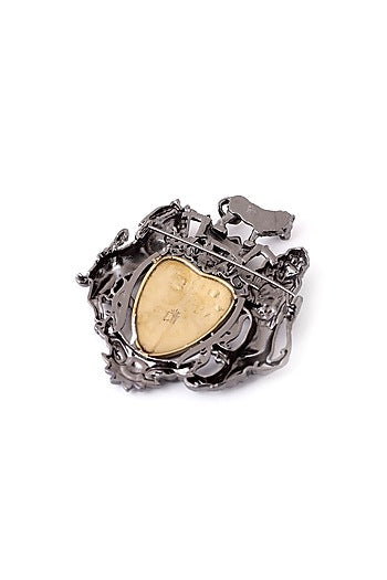 Two-Tone Finish British Badge Brooch