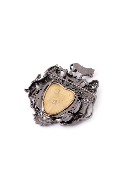 Two-Tone Finish British Badge Brooch