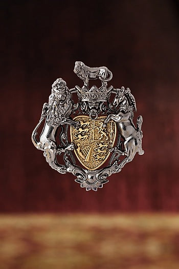 Two-Tone Finish British Badge Brooch