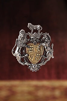 Two-Tone Finish British Badge Brooch