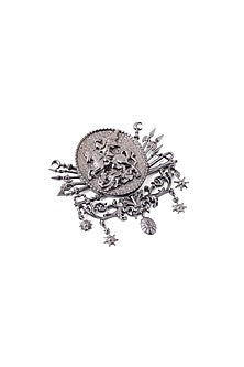 Antique Black Finish Warrior Prince Brooch