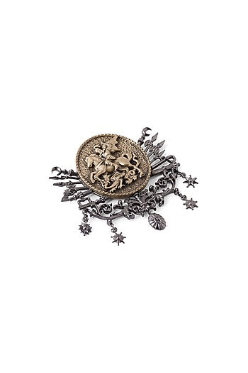 Two-Tone Finish Warrior Prince Brooch