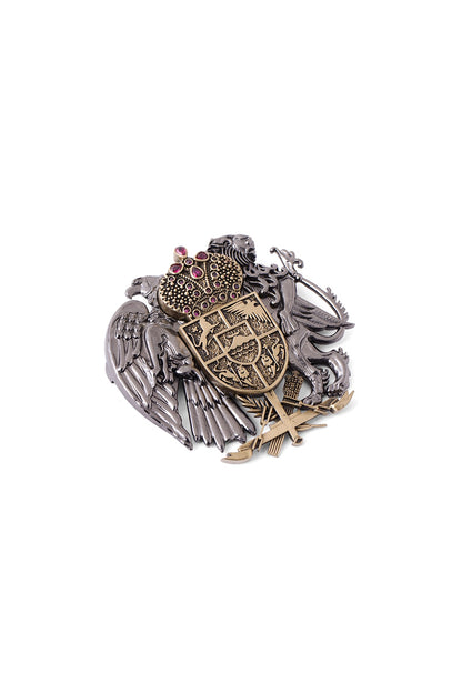 Two-Tone Finish Power Eagle Brooch