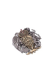 Two-Tone Finish Power Eagle Brooch
