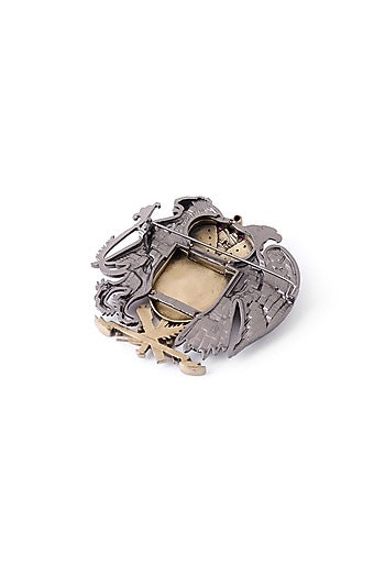 Two-Tone Finish Power Eagle Brooch