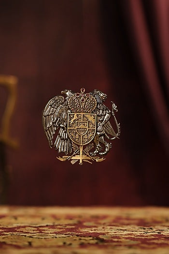Two-Tone Finish Power Eagle Brooch