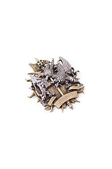 Two-Tone Finish Victory Brooch