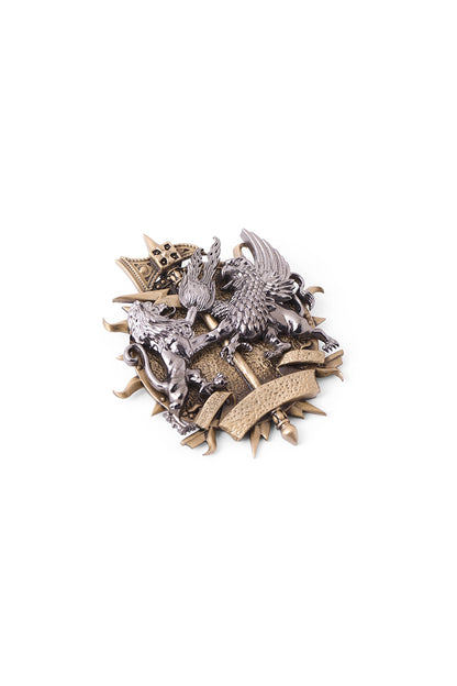 Two-Tone Finish Victory Brooch