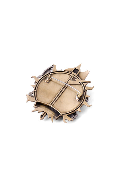 Two-Tone Finish Victory Brooch