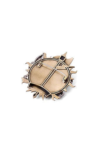 Two-Tone Finish Victory Brooch
