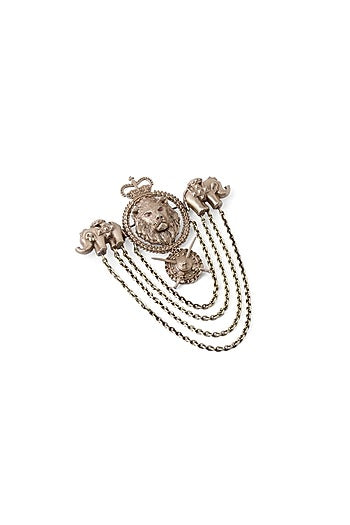 Antique Gold FInish Ruler Brooch