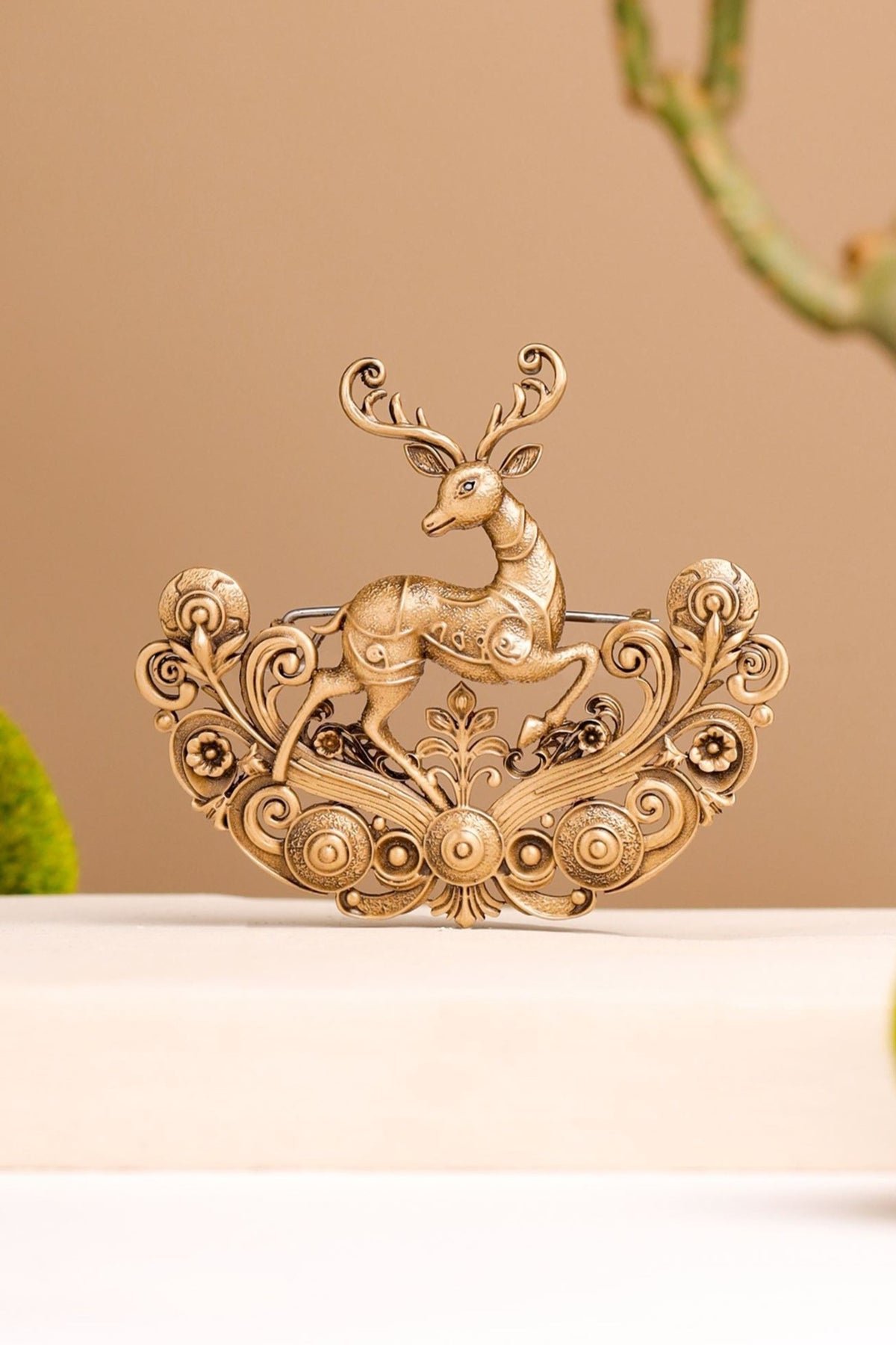 Antique Gold Royal Mrig Brooch
