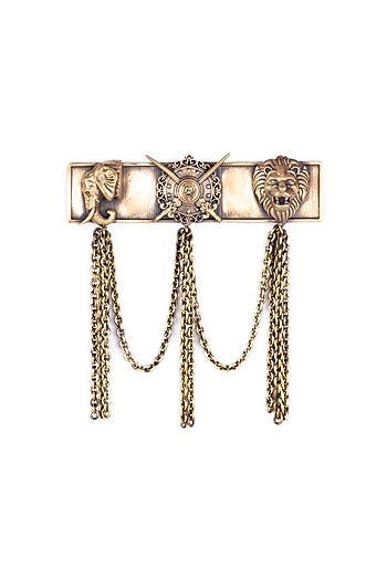 Antique Gold Maharaja Brooch Set