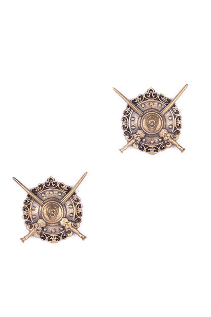 Antique Gold Maharaja Brooch Set