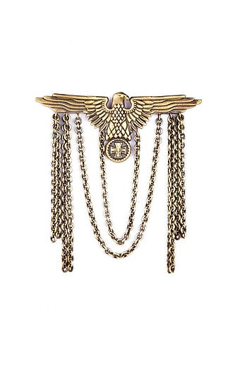 Antique Gold Rising Eagle Brooch Set