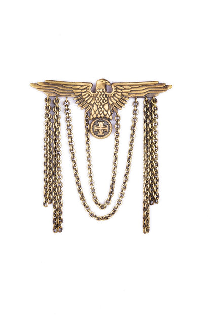 Antique Gold Rising Eagle Brooch Set