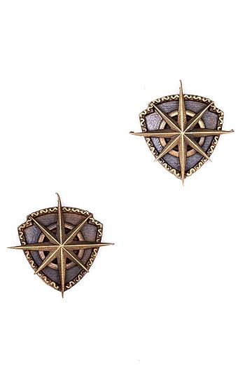 Antique Gold Royal Army Brooch Set