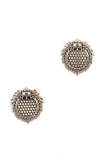 Antique Gold Duo Phoenix Brooch Set
